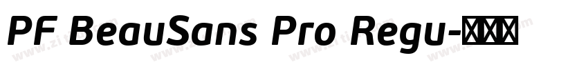 PF BeauSans Pro Regu字体转换